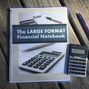 Large print format financial notebook printable