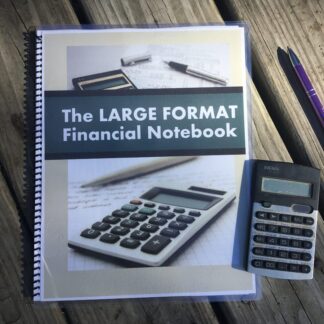 Large print format financial notebook