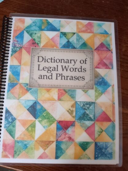 Dictionary of Legal words and phrases – Cooper Family Printing